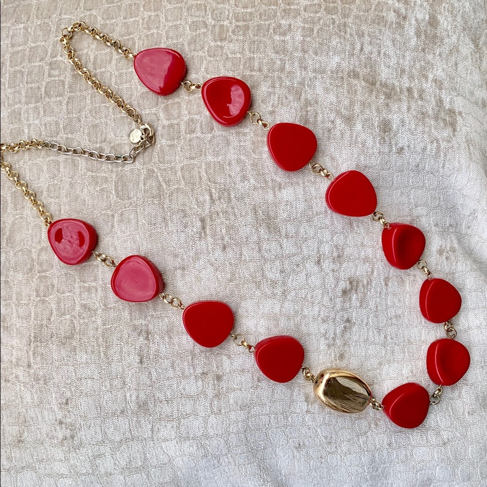 Statement Red Bauble Necklace